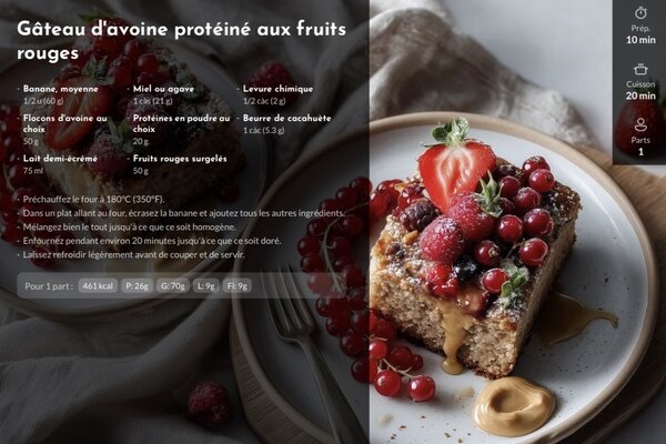 Recette gâteau avoine